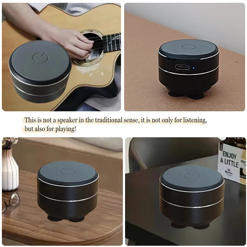 Aumengear Bone Conduction Speaker Vibration Stereo Audio Digital TWS Wireless Smallest Speakers Mini Portable Metal Speaker